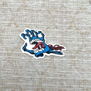 Skeleton Hand Gross Grunge Horror Funky Single Decor Art Sticker